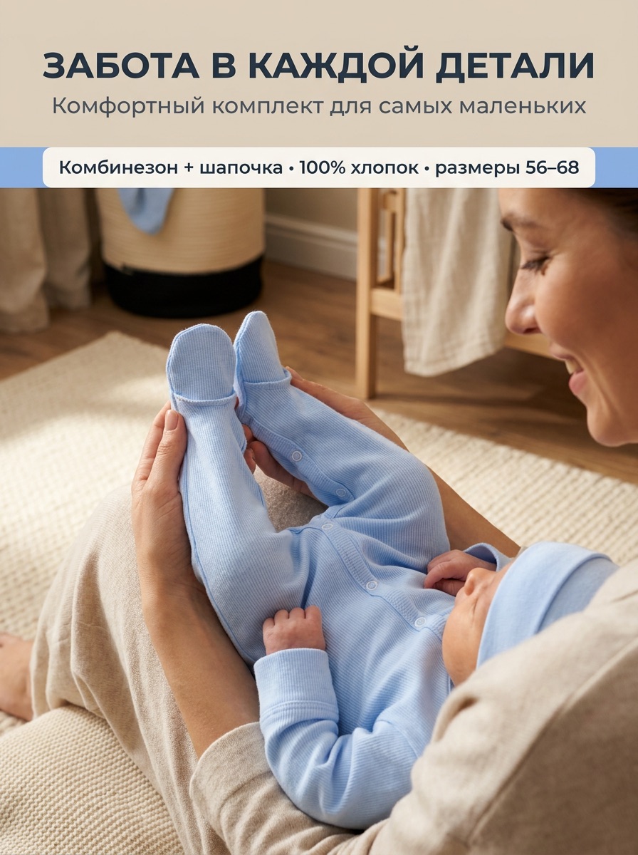 Комплект Milkymania 1095голубой - фото 14