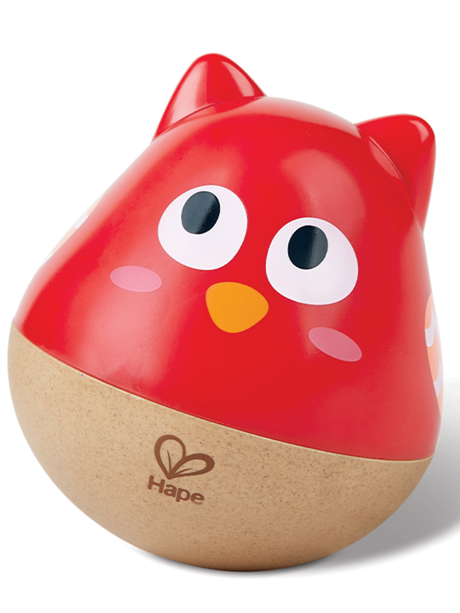 Игрушка Hape неваляшка Совенок (красный) - фото 1