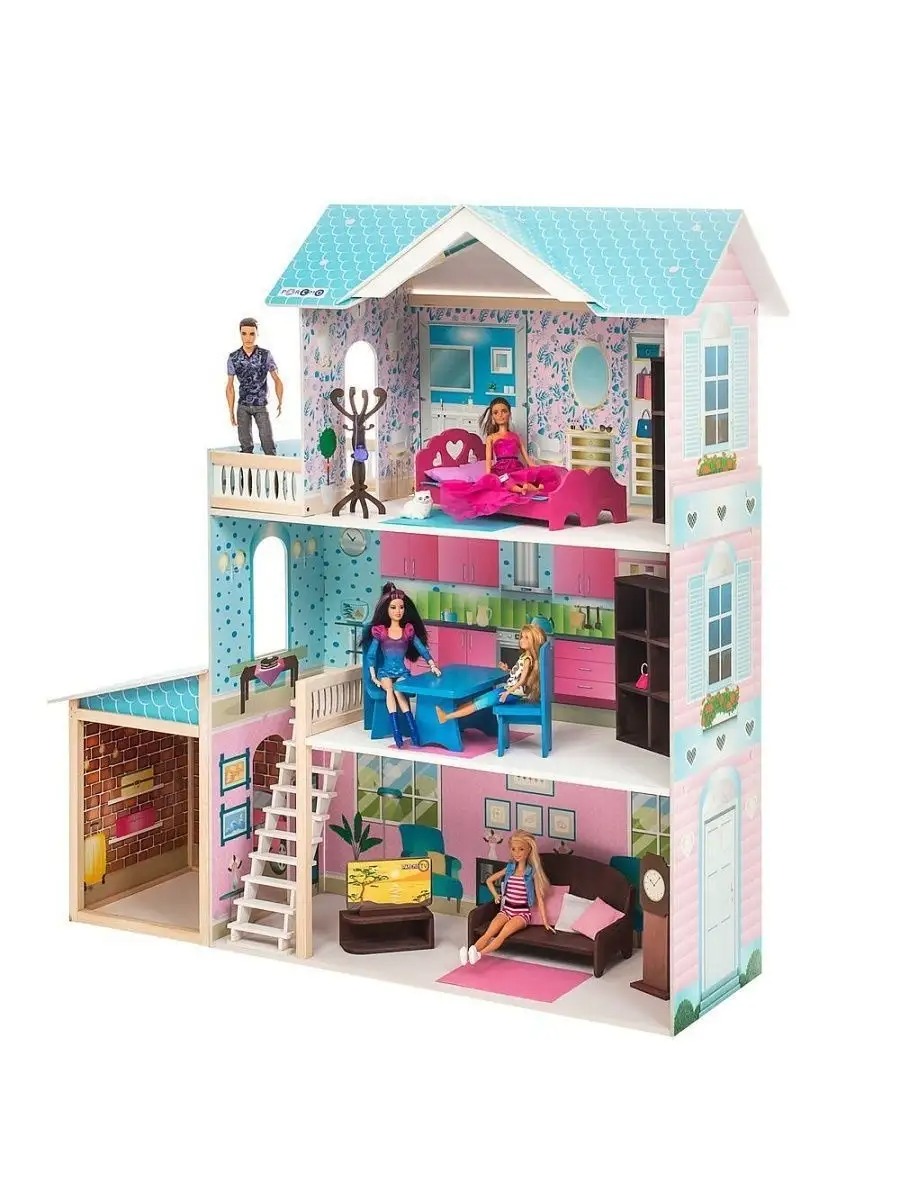 Домик для кукол PAREMO 118 см с мебелью PD318-12 - фото 12
