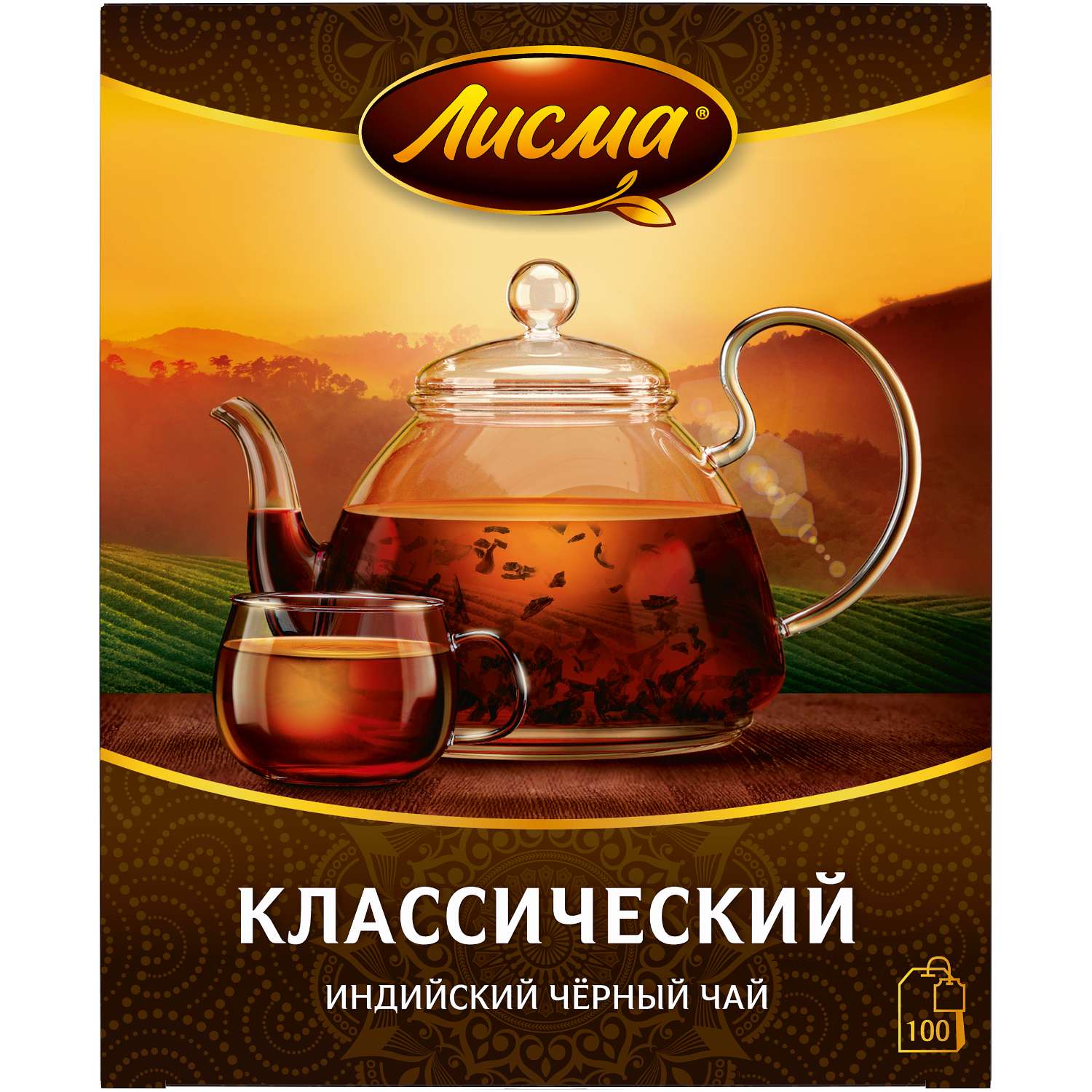 Чай черный Лисма Классический пакетированный 100шт - фото 1