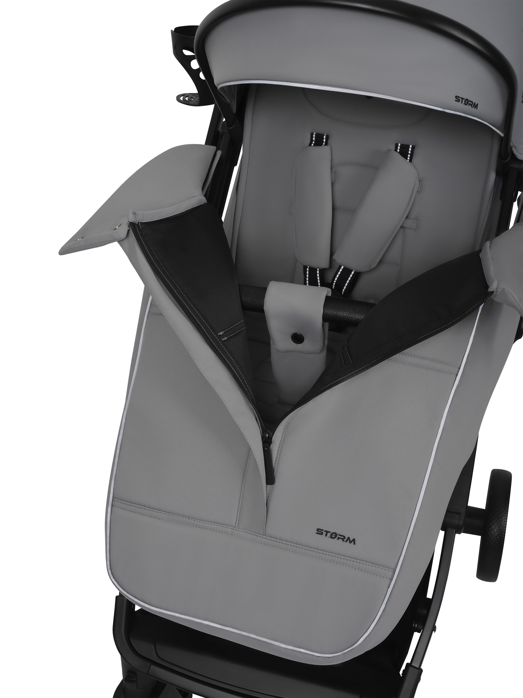 Коляска прогулочная JOVOLA Storm, светло-серый - фото 8