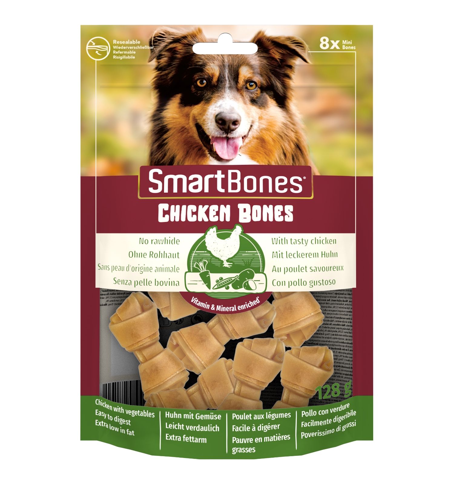 Лакомство для собак косточки Smart Bones куриные мини 8шт - фото 1