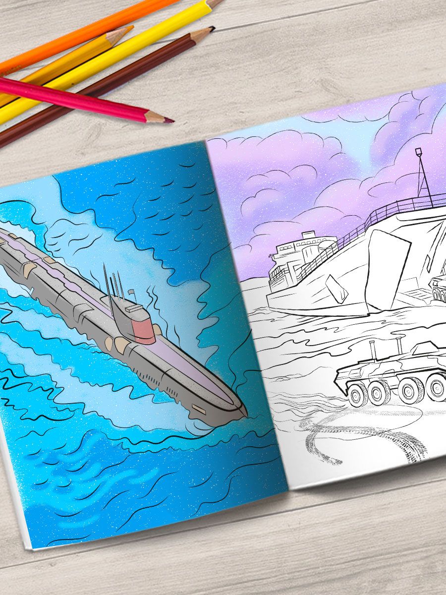 Раскраски Проф-Пресс крутые. 4 шт по 12 л. А4. Военная техника+гонки+машины-роботы+самолёты - фото 13