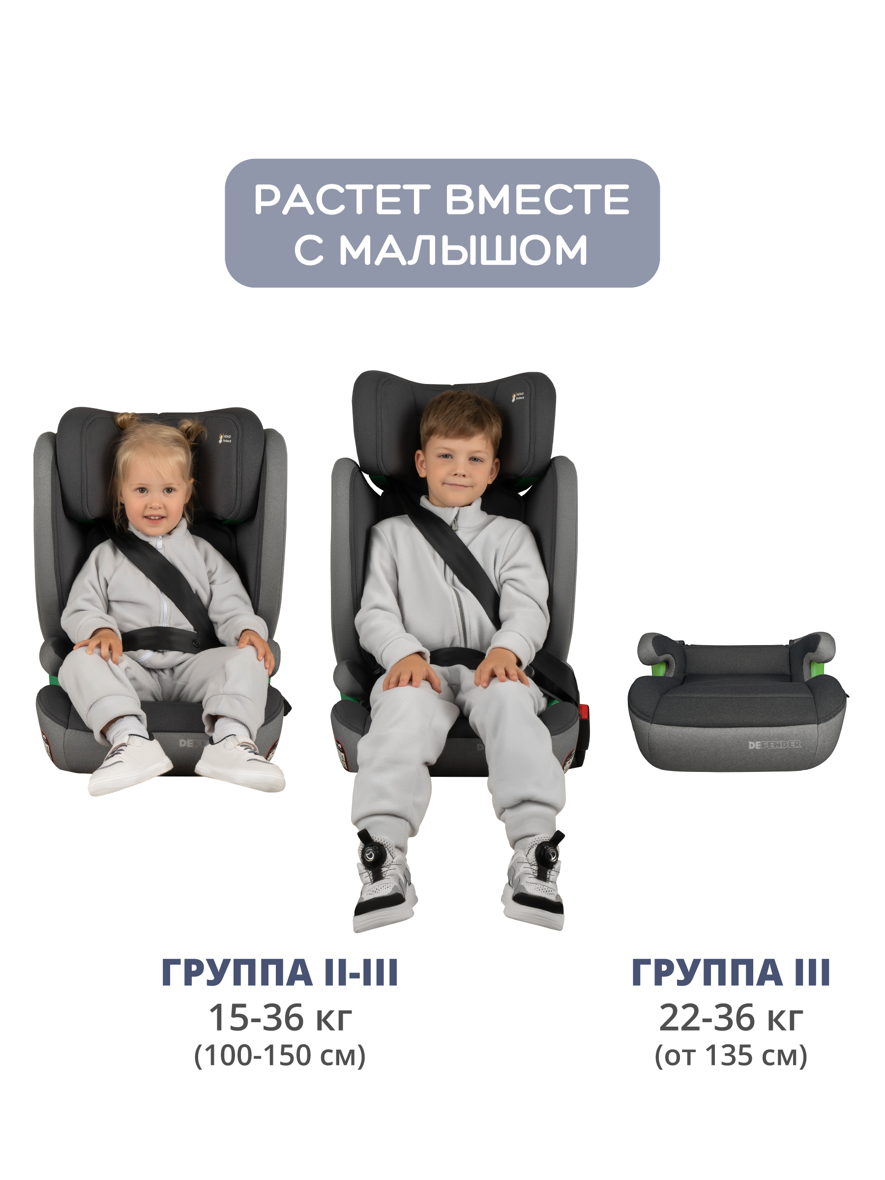 Автокресло Indigo DEFENDER, I-SIZE, черный Isofix 2/3 (15-36 кг) черный - фото 7