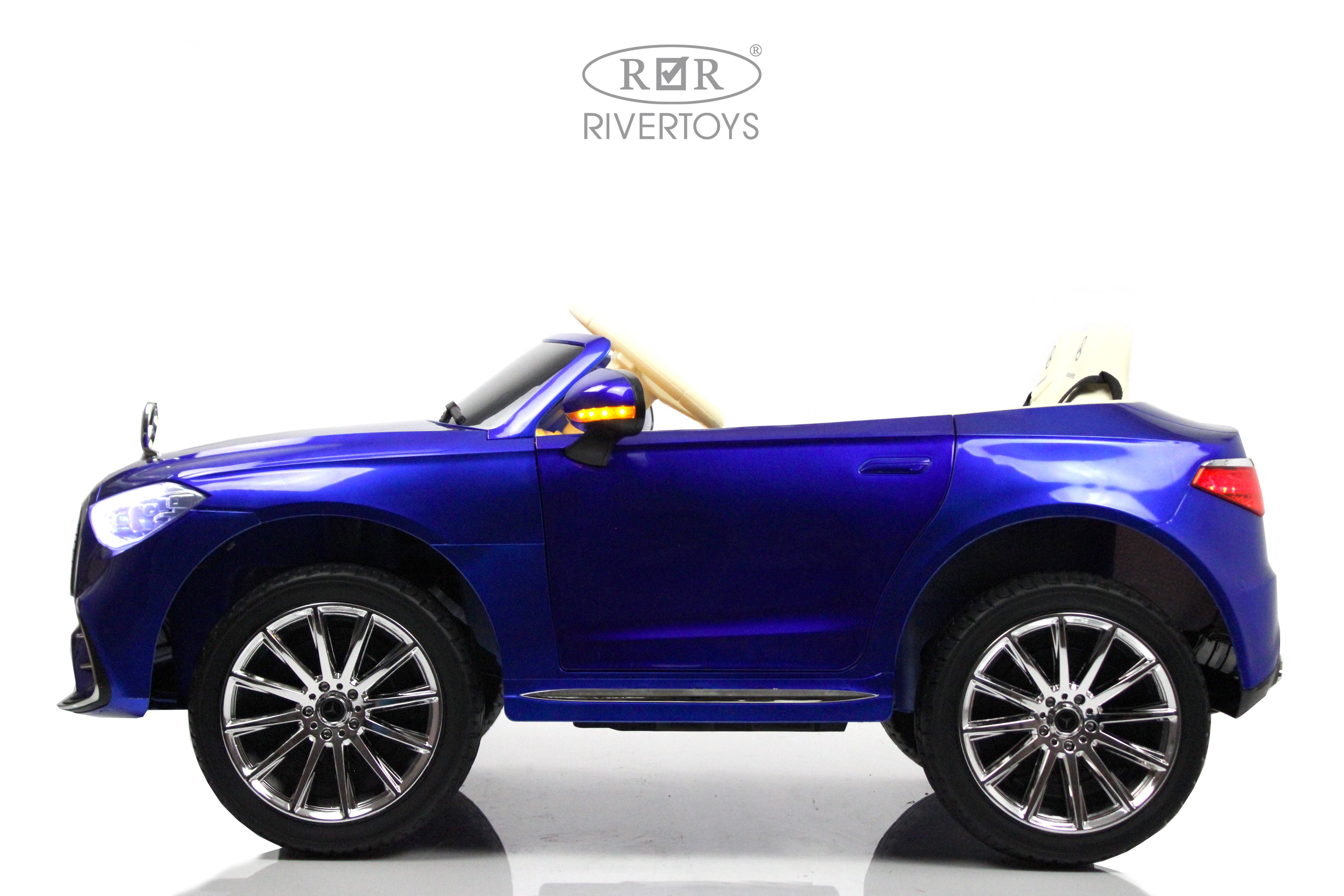 Электромобиль RIVERTOYS Mercedes М333БХ-BLUE-GLANEC С пультом ДУ - фото 14