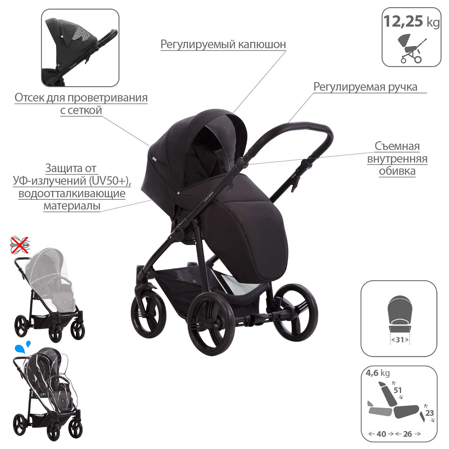 Коляска 2в1 Bebetto Explorer - фото 6