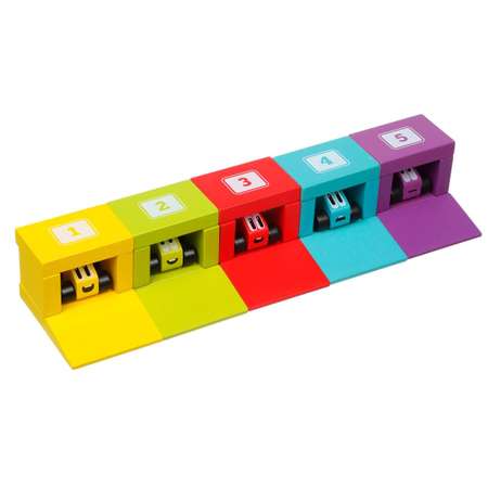 Конструктор Cubika Яркие гонки деревянный