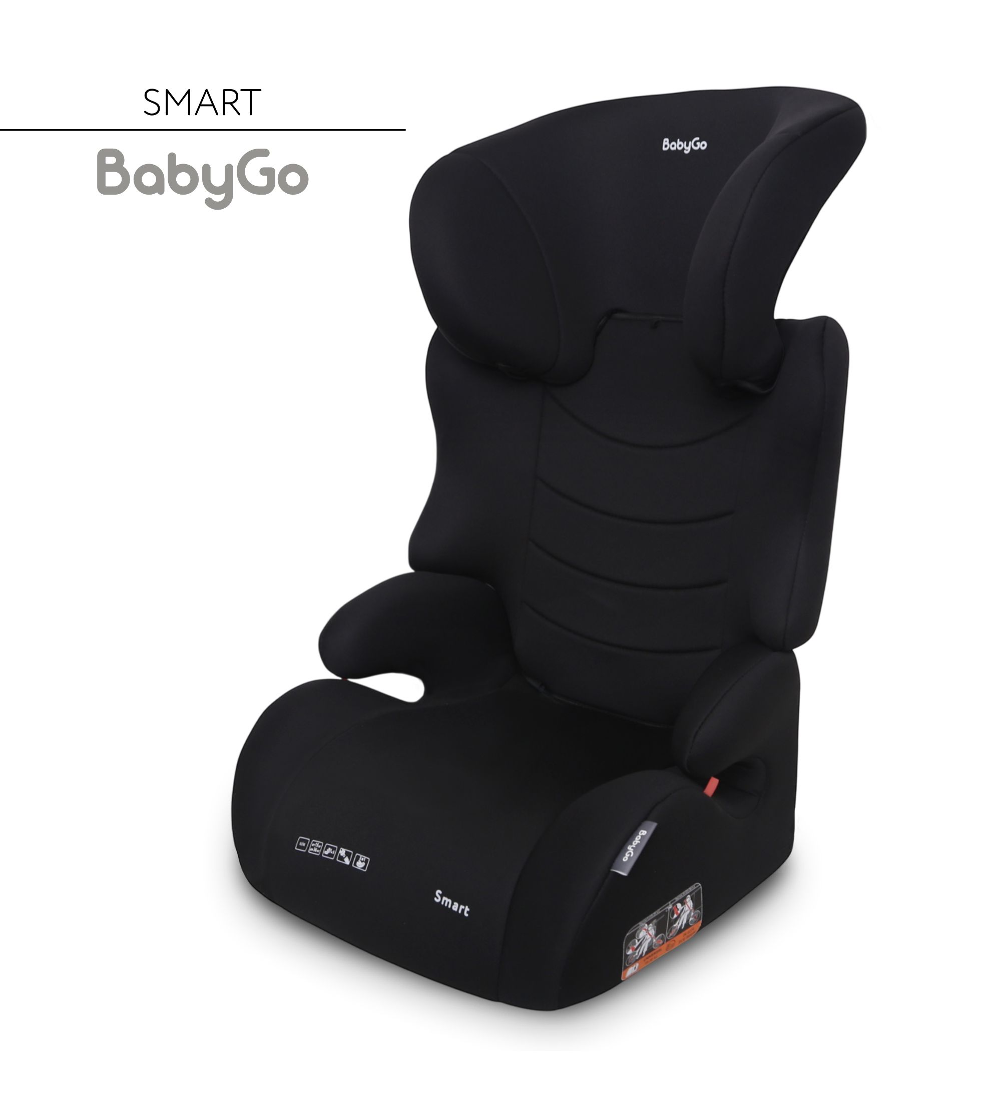 Автокресло BabyGo Smart 2/3 (15-36 кг) черный - фото 1