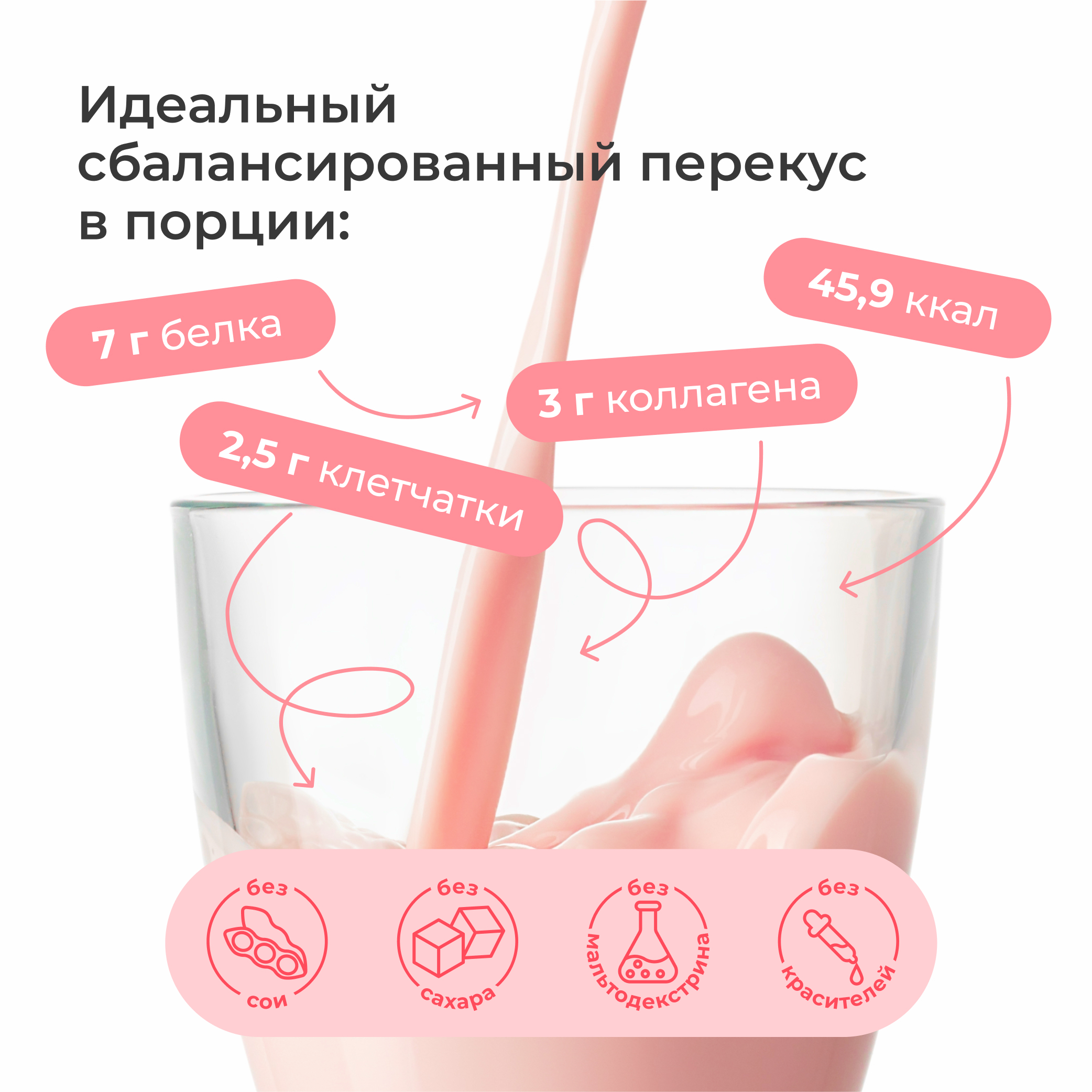 Протеиновый коктейль для похудения LeafToGo белковый коктейль для похудения без сахара, спелая малина, 450 г - фото 5