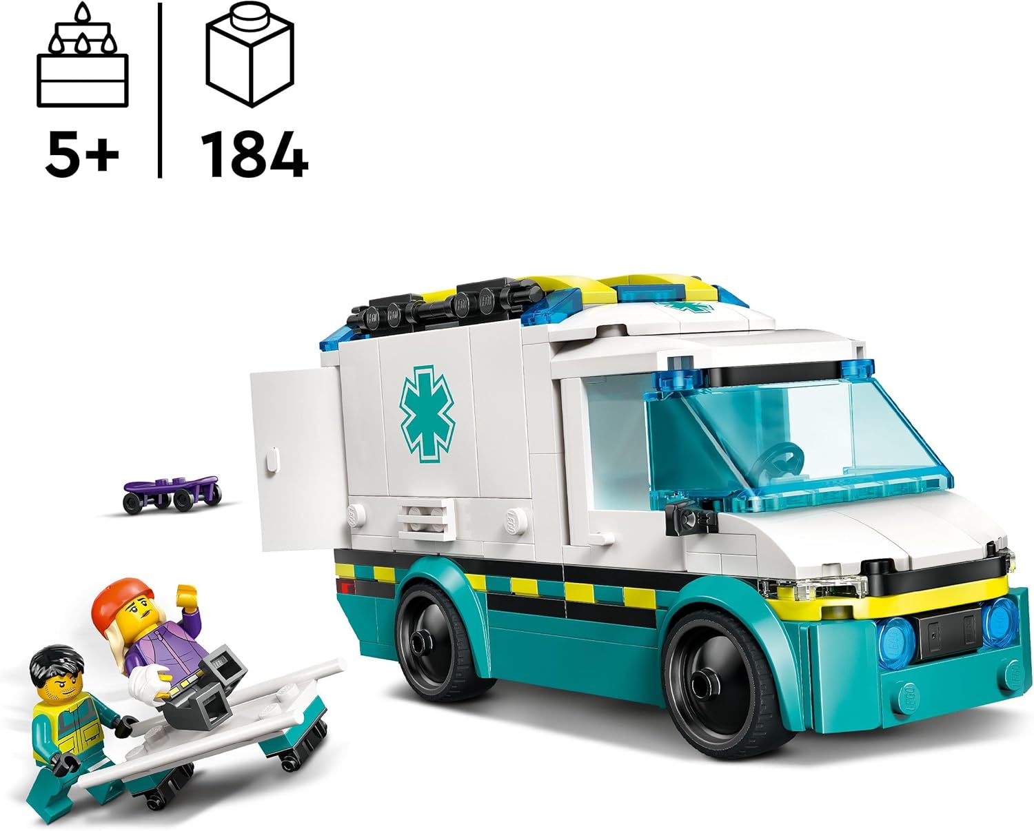Конструктор LEGO City Машина скорой помощи блочный - фото 2