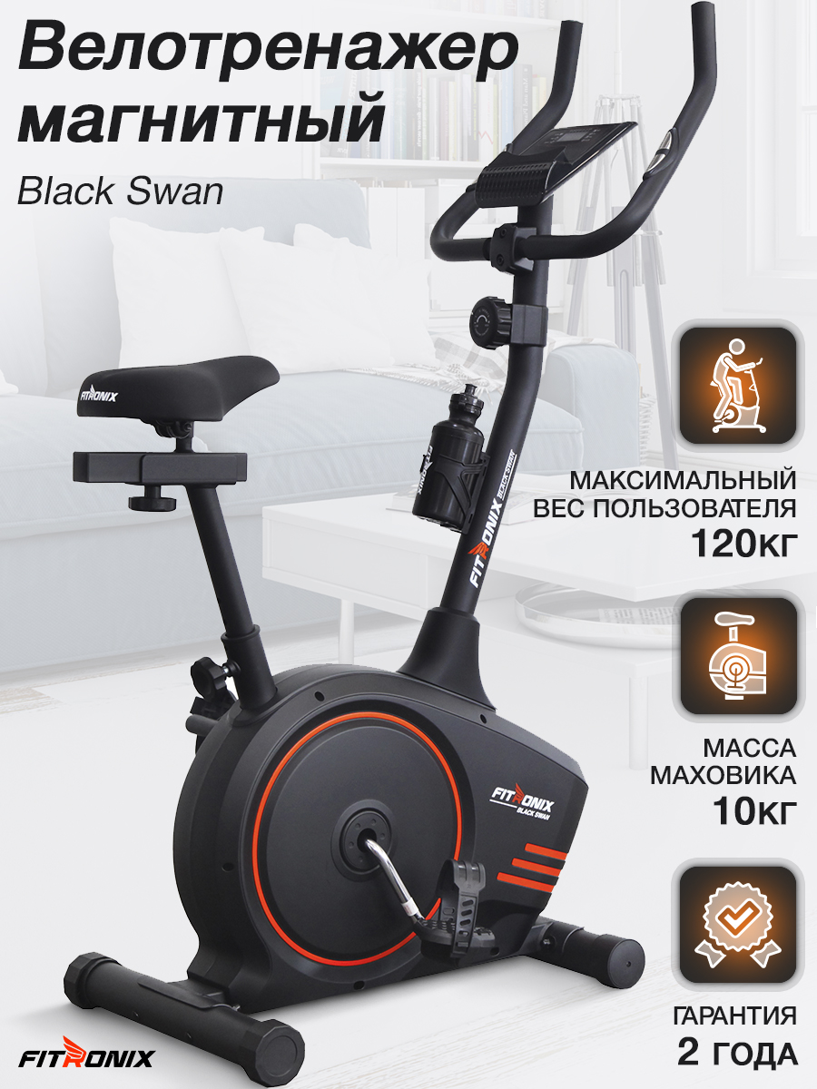 Велотренажер магнитный Fitronix Black Swan - фото 1