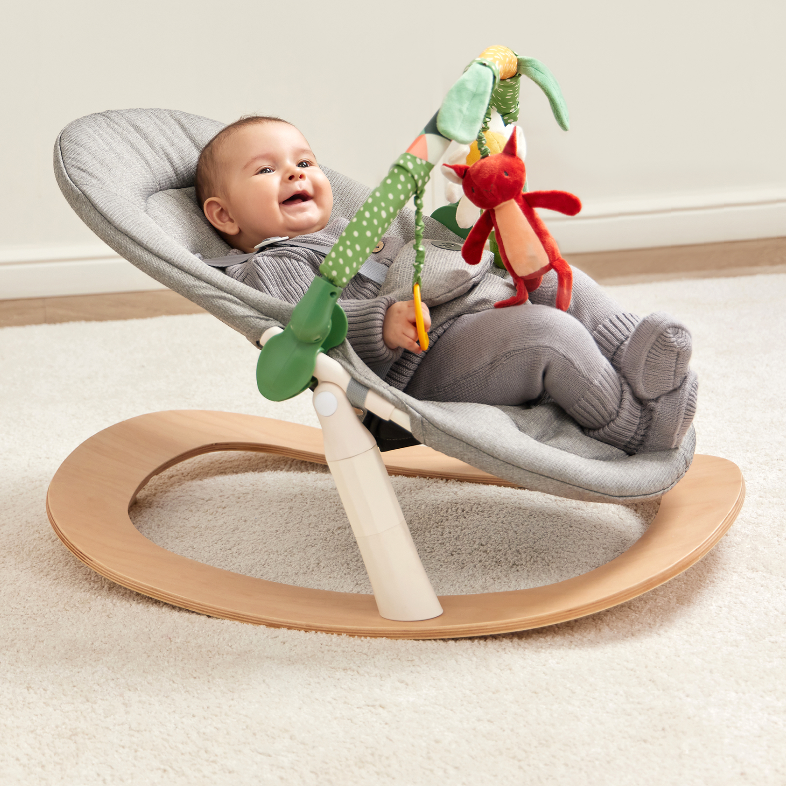 Шезлонг Happy Baby Hammy серый - фото 11