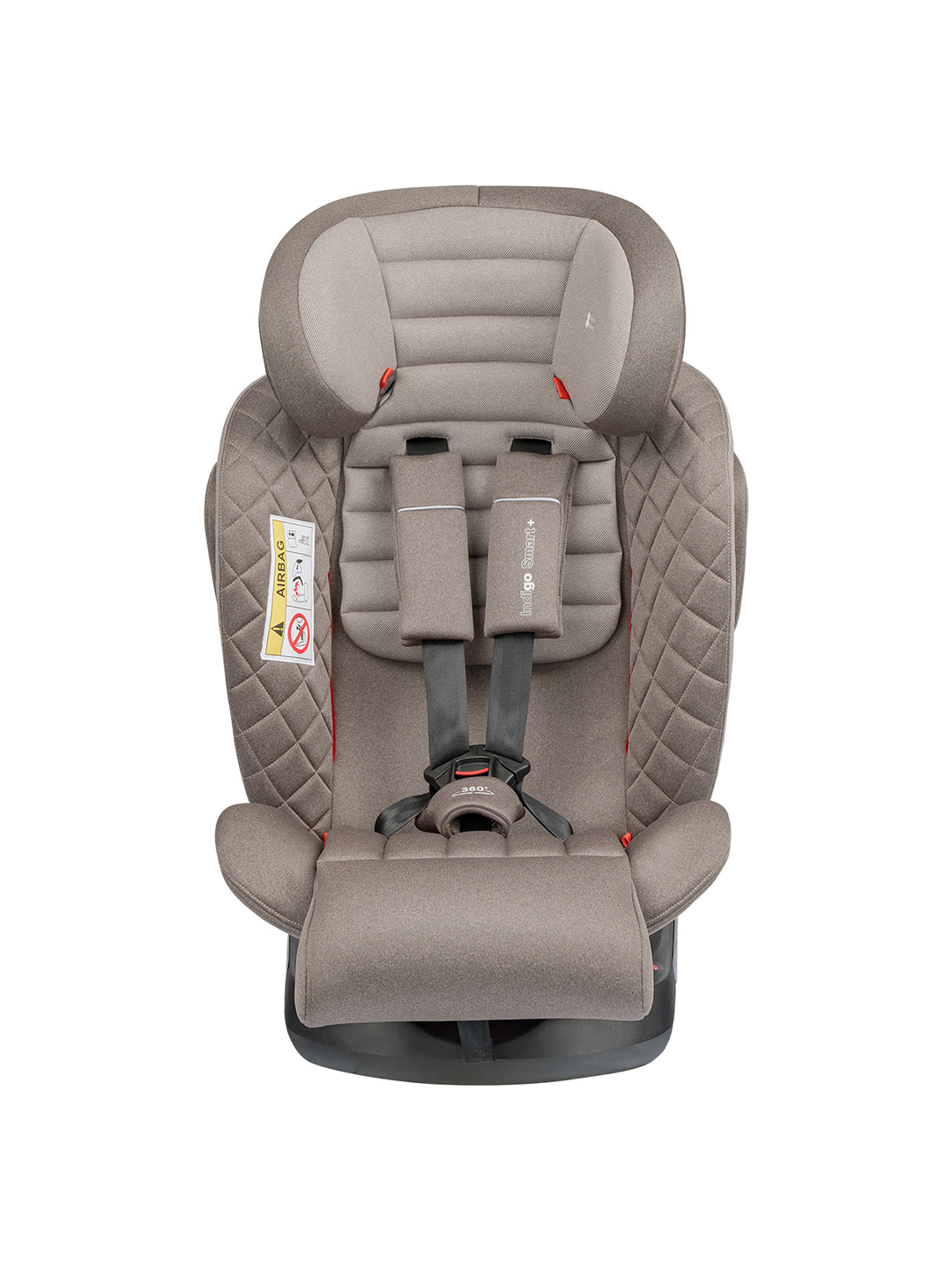 Автокресло Indigo SMART+ бежевый-коричневый Isofix 0+/1/2/3 (0-36 кг) - фото 9