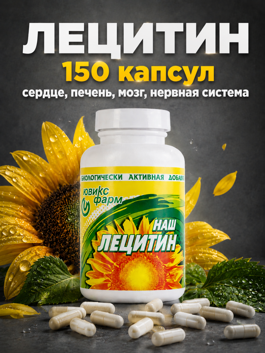 Лецитин Ювикс-Фарм подсолнечный 150 капсул - фото 1
