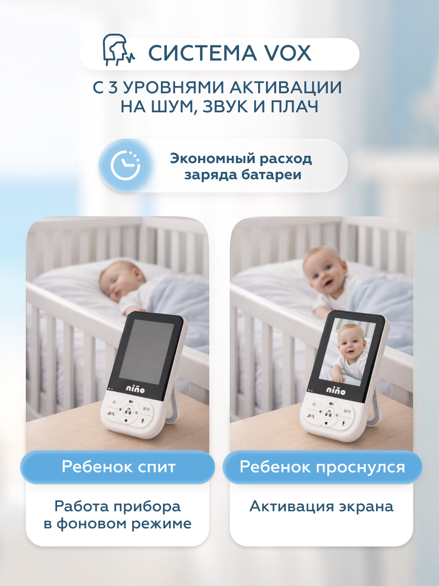 Видеоняня nino МС628В - фото 4