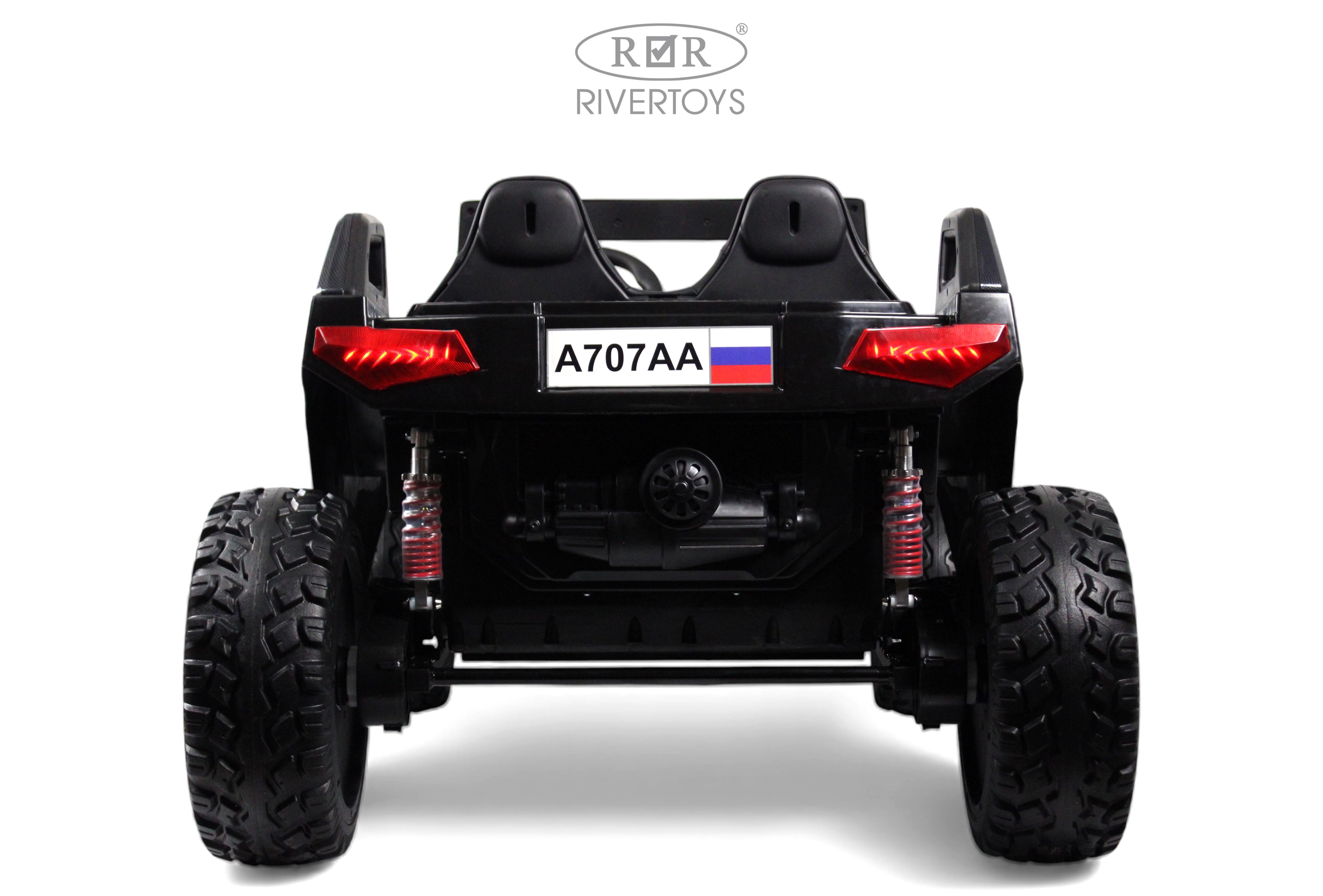 Электромобиль RIVERTOYS A707AA-LUX-NEW-BLACK-CARBON С пультом ДУ - фото 12