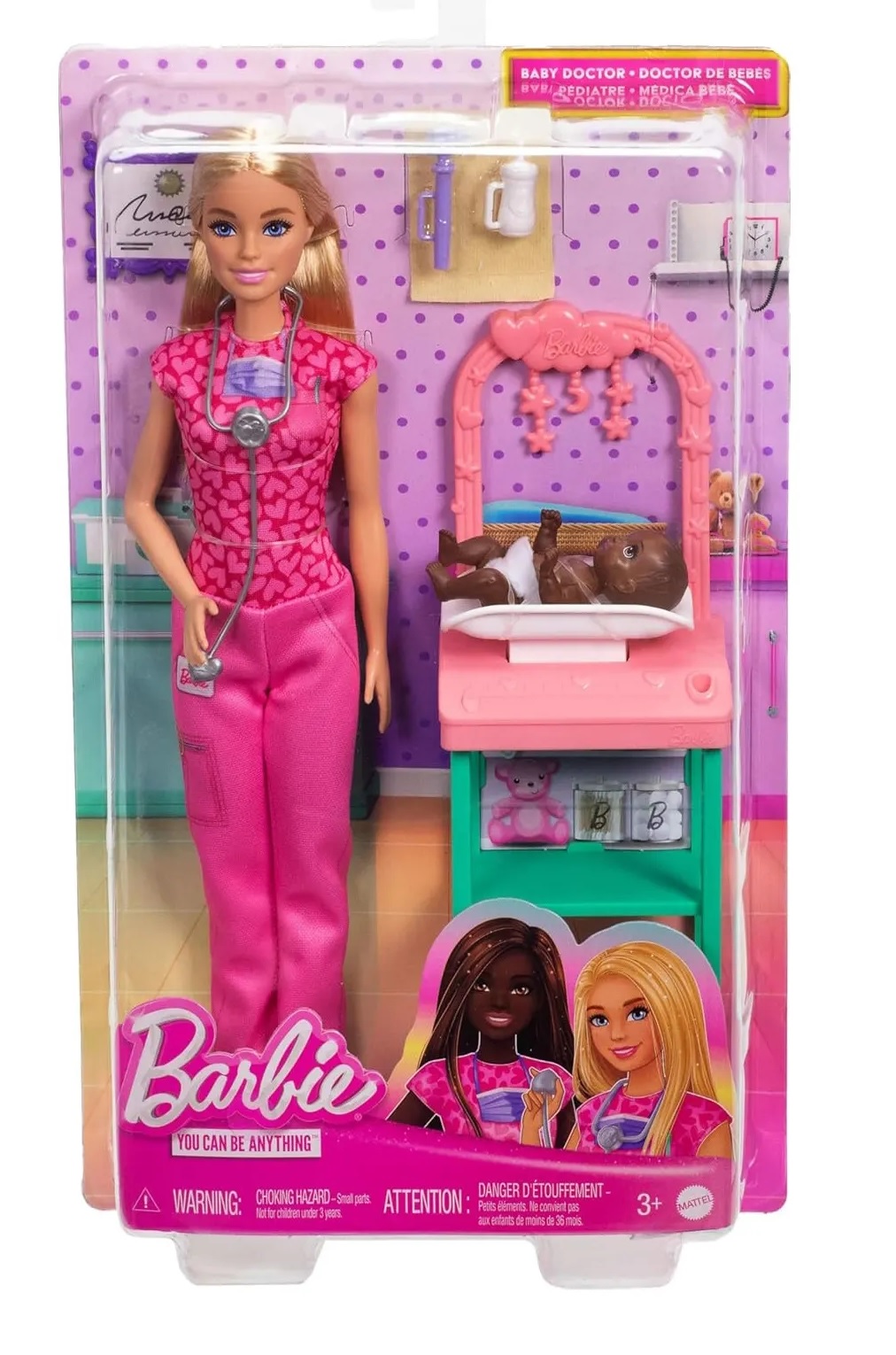 Кукла модельная Mattel BARBIE детский врач высота 29 см JCR72 - фото 1
