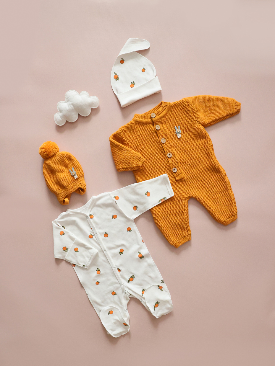 Комплект на выписку Bunnyphant 0363/горчично-молочный - фото 3