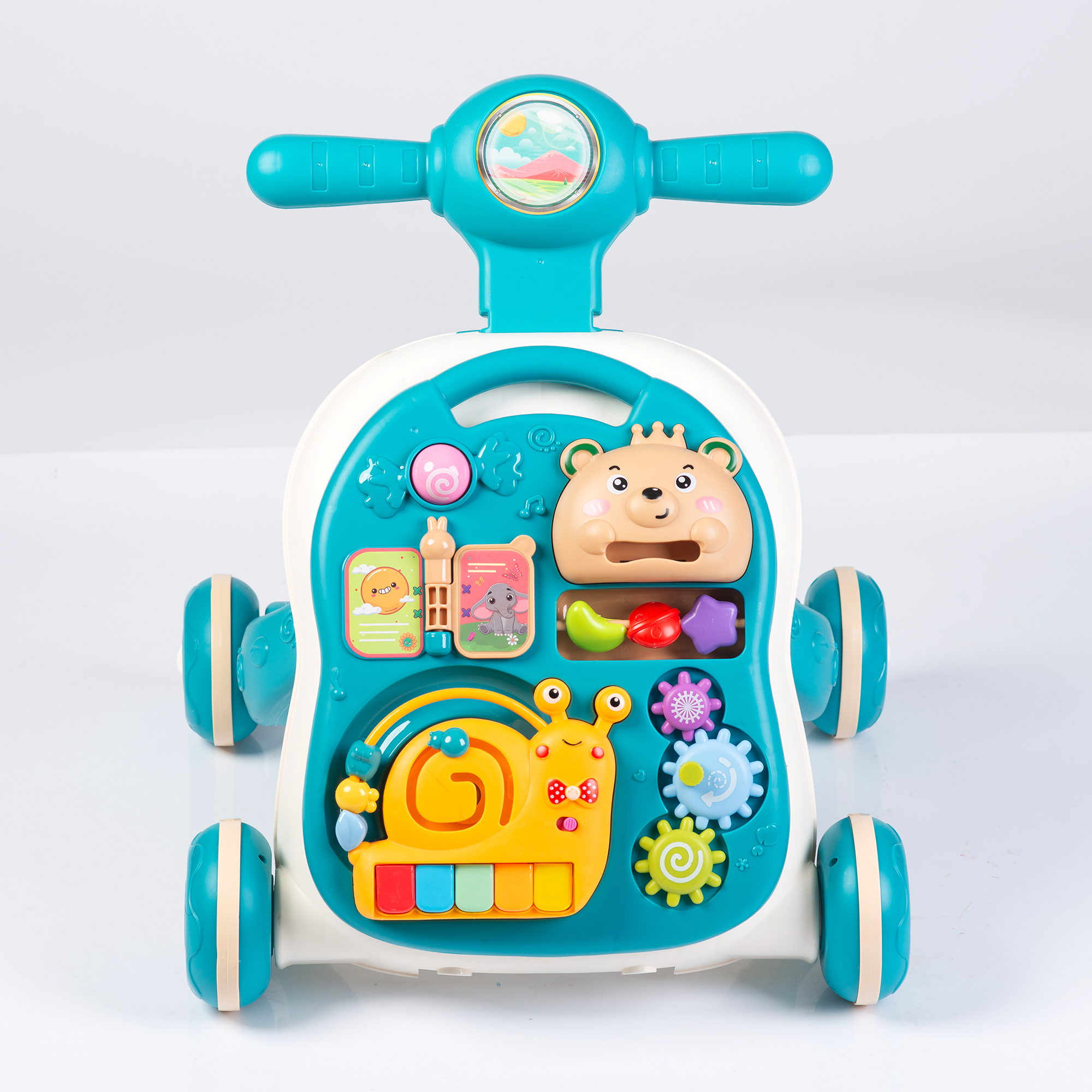 Каталка Babyhit с ручкой бирюзовый - фото 13