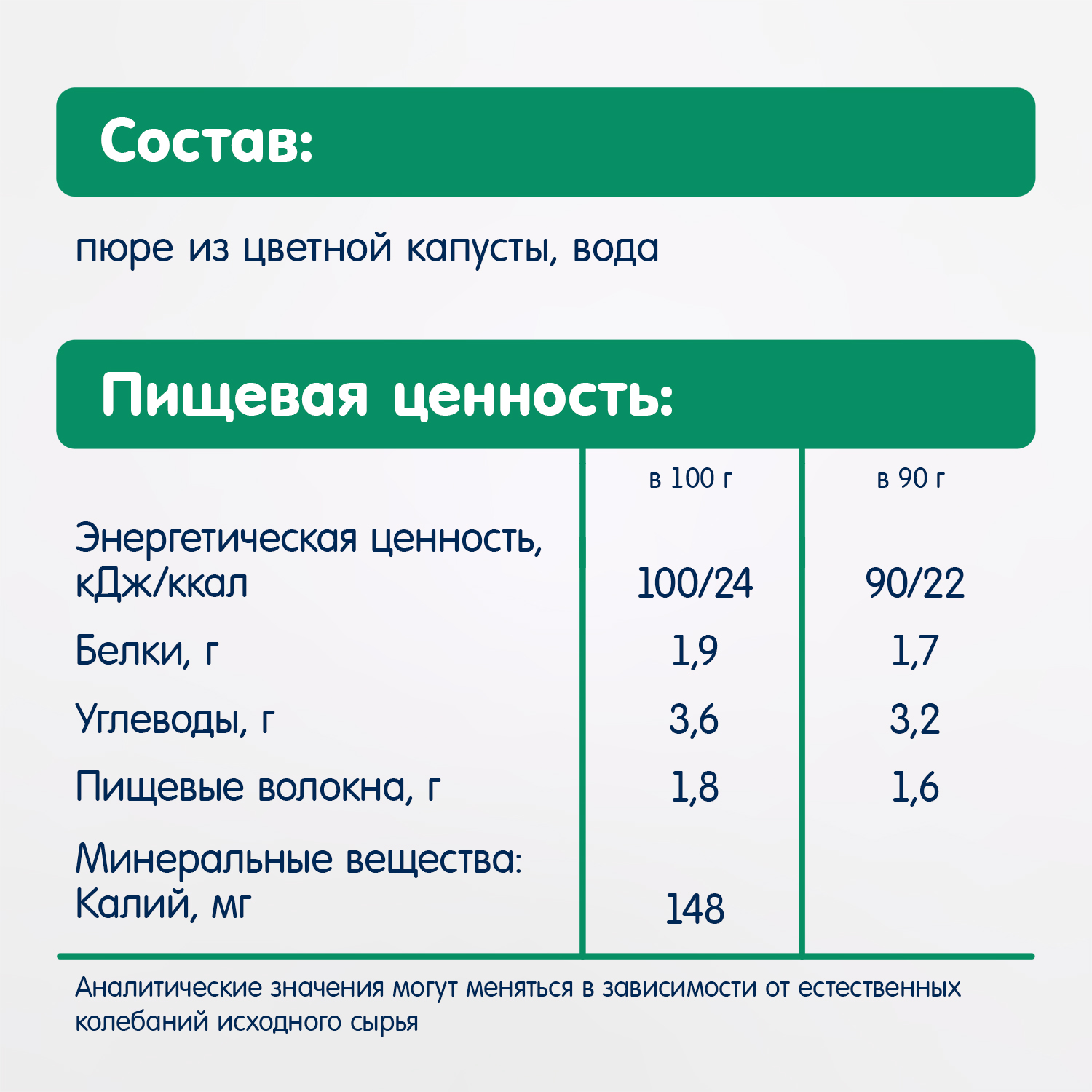 Пюре Fleur Alpine Цветная капуста с 4 мес 90 г - фото 5