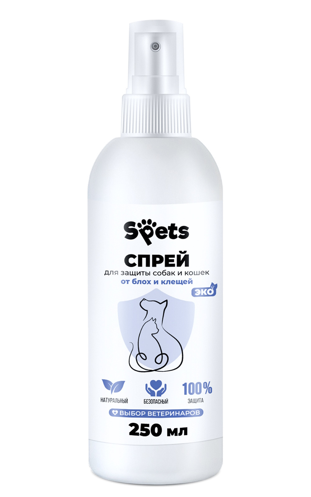 Спрей для собак и кошек Spets от клещей и блох 250мл - фото 1