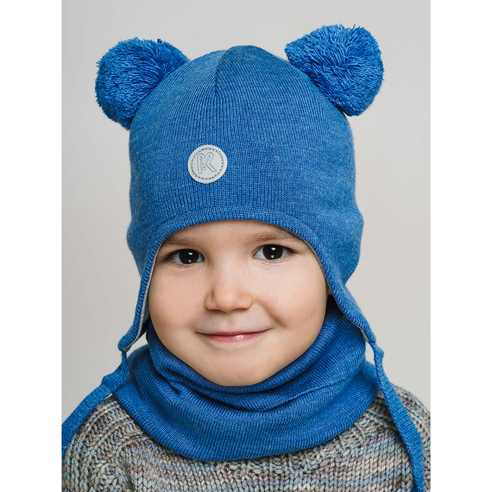 Шапка и снуд ПриКиндер U-Sp22529 цвет Голубой - фото 7