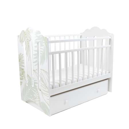 Детская кроватка Sweet Baby прямоугольная, поперечный маятник (белый)