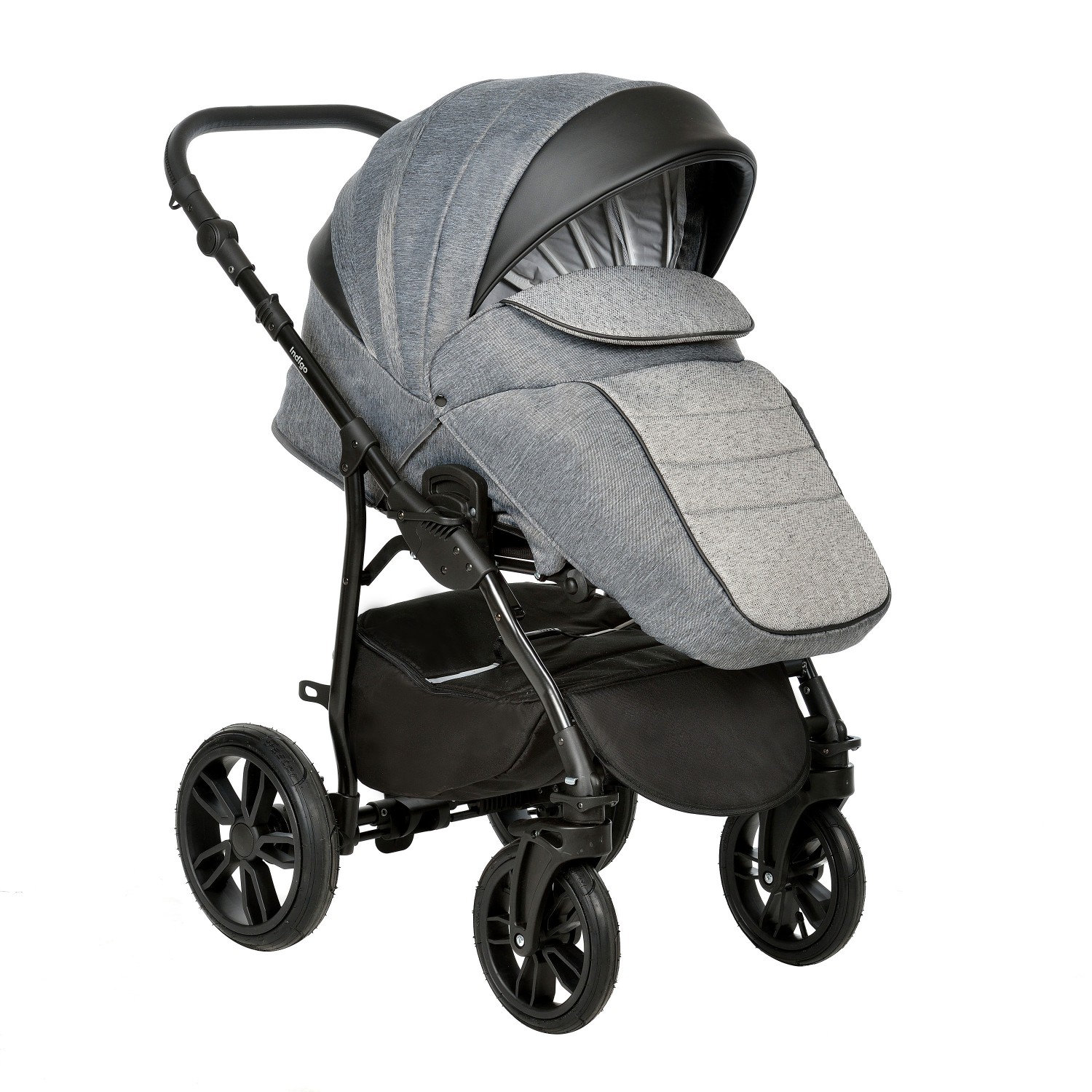 Коляска 2в1 Indigo Indigo (07) черный - фото 4