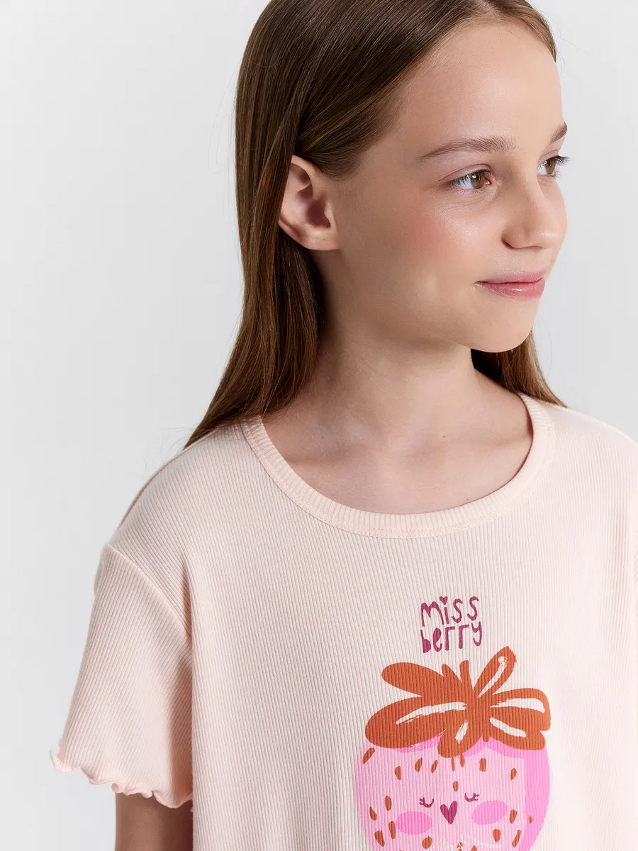 Пижама Mark Formelle (Марк Формэль) 567751/нежно -розовый +розовые клубники на св.розовом - фото 9