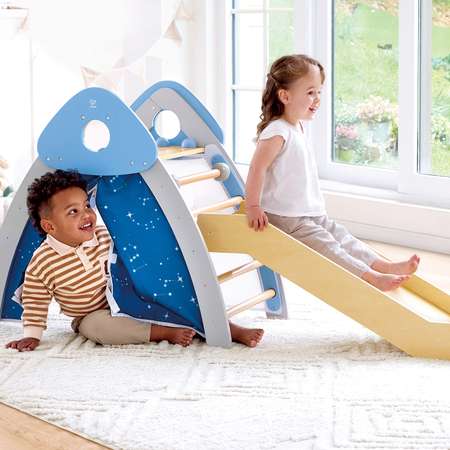 Детский игровой комплекс \"4-в-1\" Hape Пиклер с горкой, скалодром E1222_HP