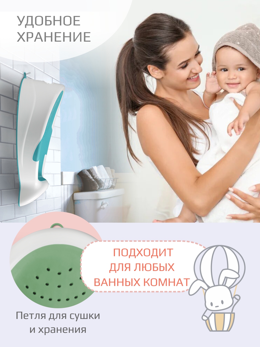 Горка для купания KidWick Рыбка зеленый - фото 6