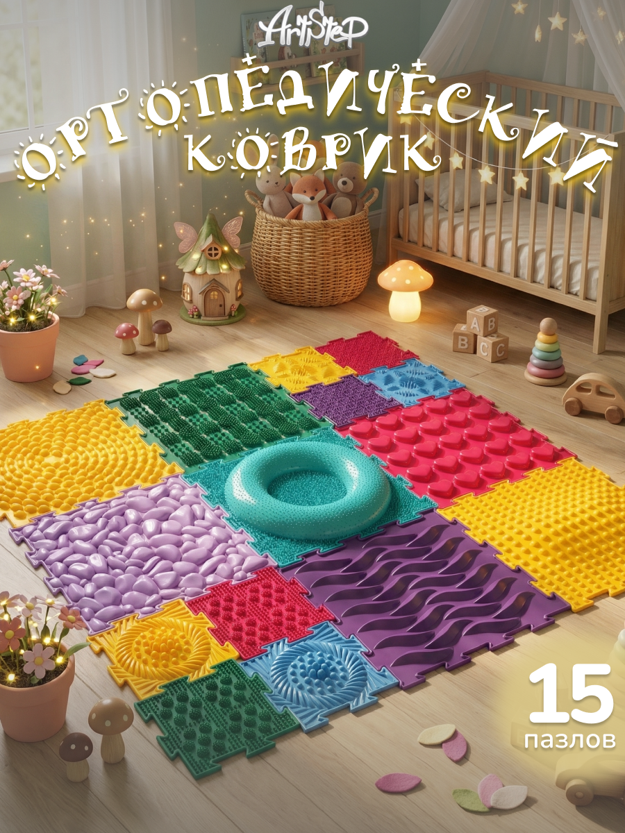 Изображение товара Коврик-пазл ARTSTEP массажный развивающий детский 25 x 216 см 15 шт. Изображение товара Коврик-пазл ARTSTEP массажный развивающий детский 25 x 216 см 15 шт.