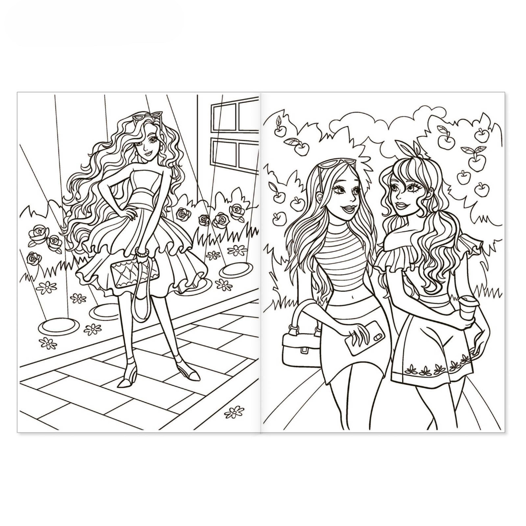 Раскраска Буква-ленд Стильные девчонки 16 стр - фото 3
