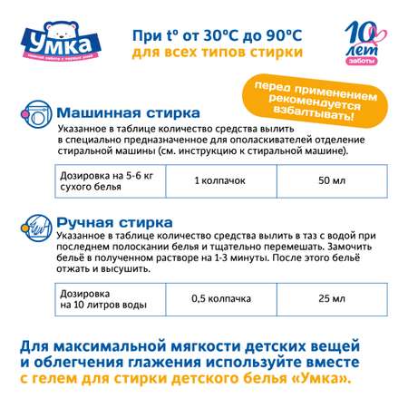 Кондиционер для белья Умкa Активный день 1 л