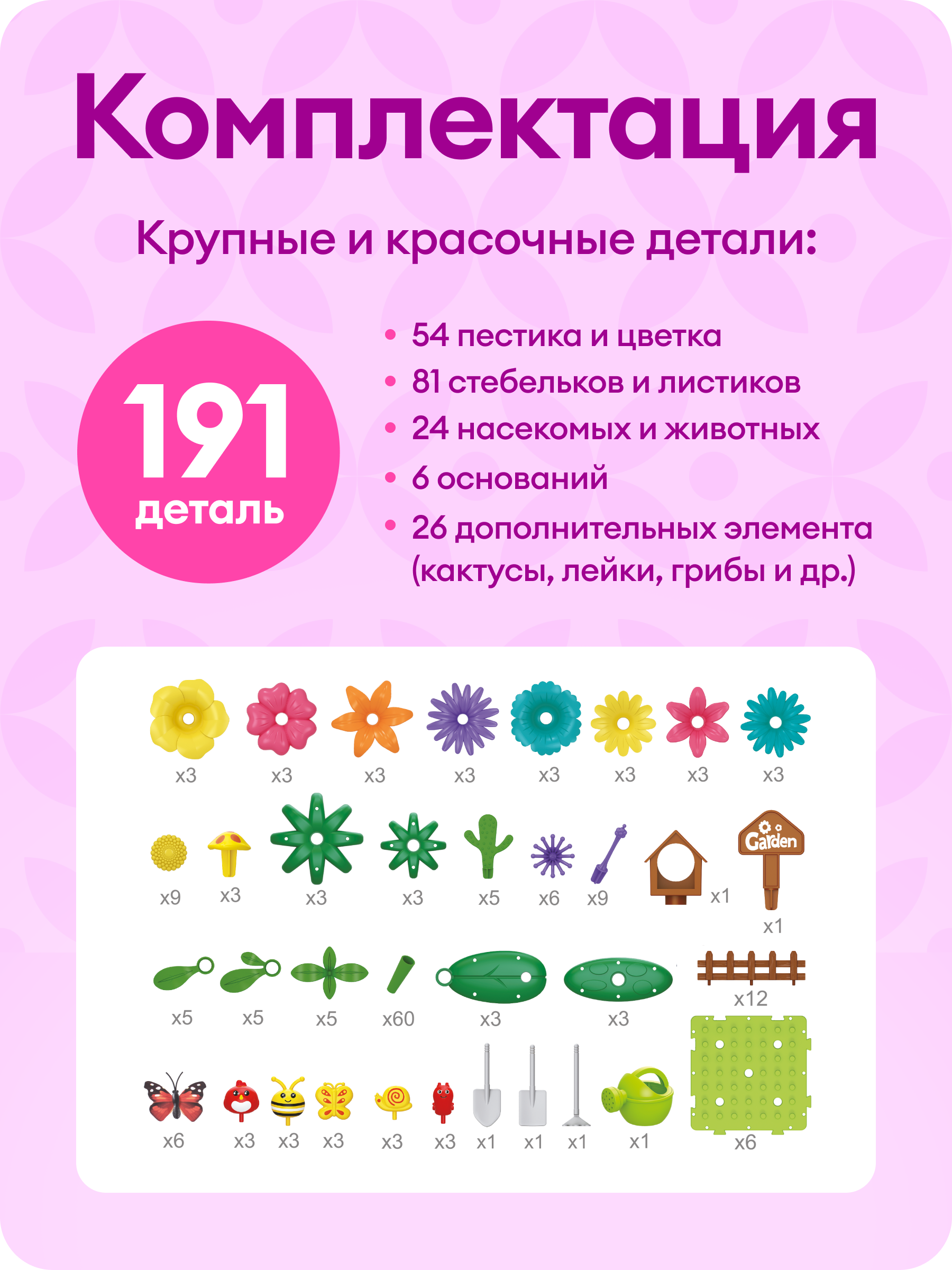 Конструктор LUBO 191 дет. - фото 3