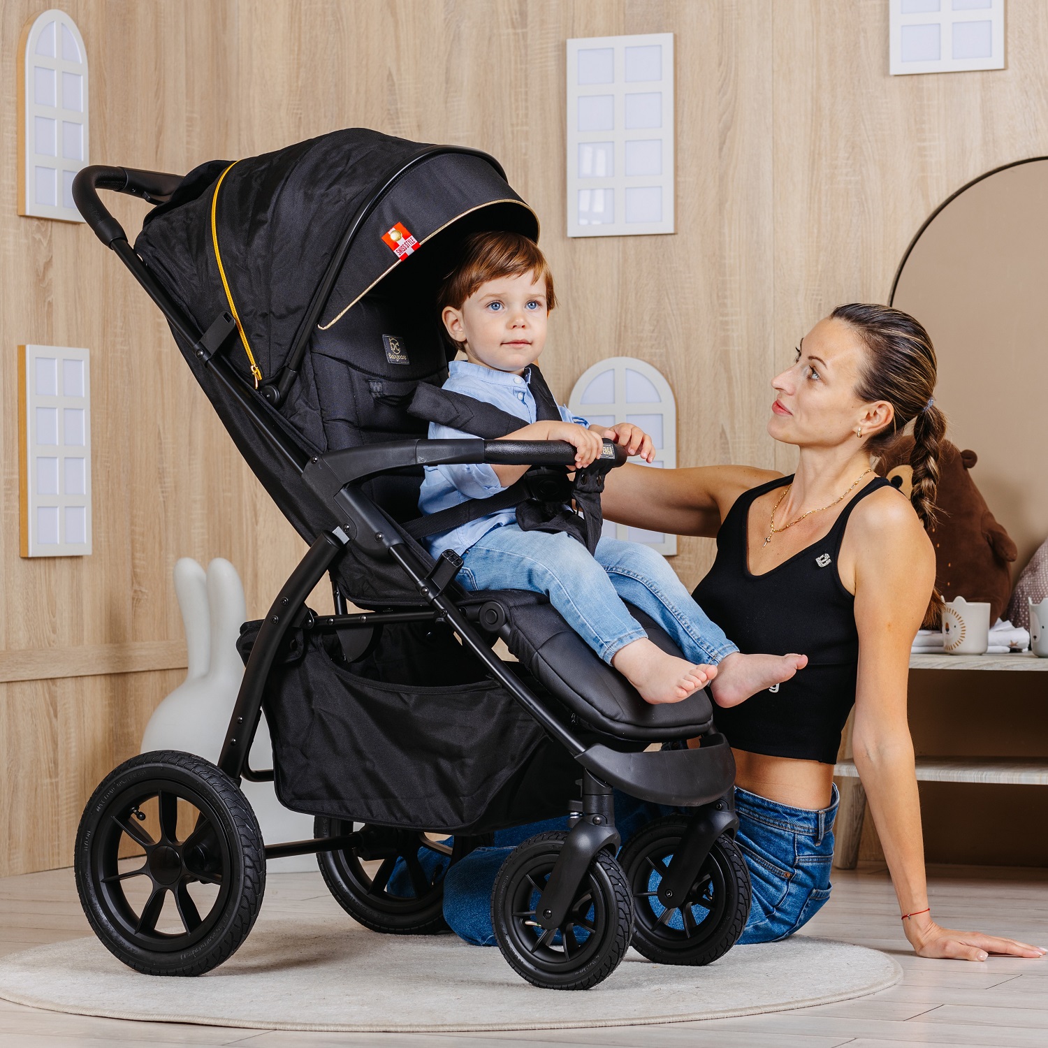 Коляска прогулочная BabyCare Venga черный - фото 13