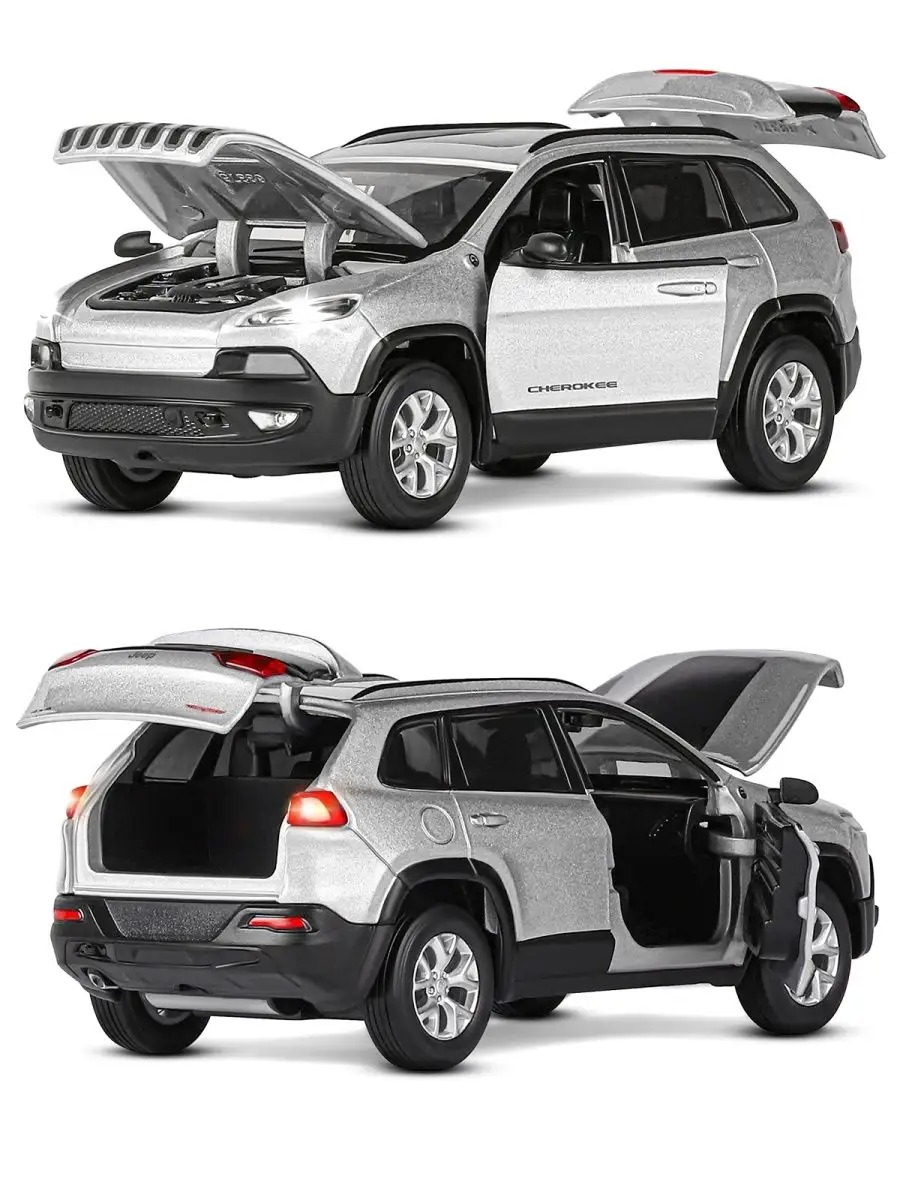 Внедорожник АВТОпанорама Jeep Cherokee 1:32 JB1251498 - фото 10