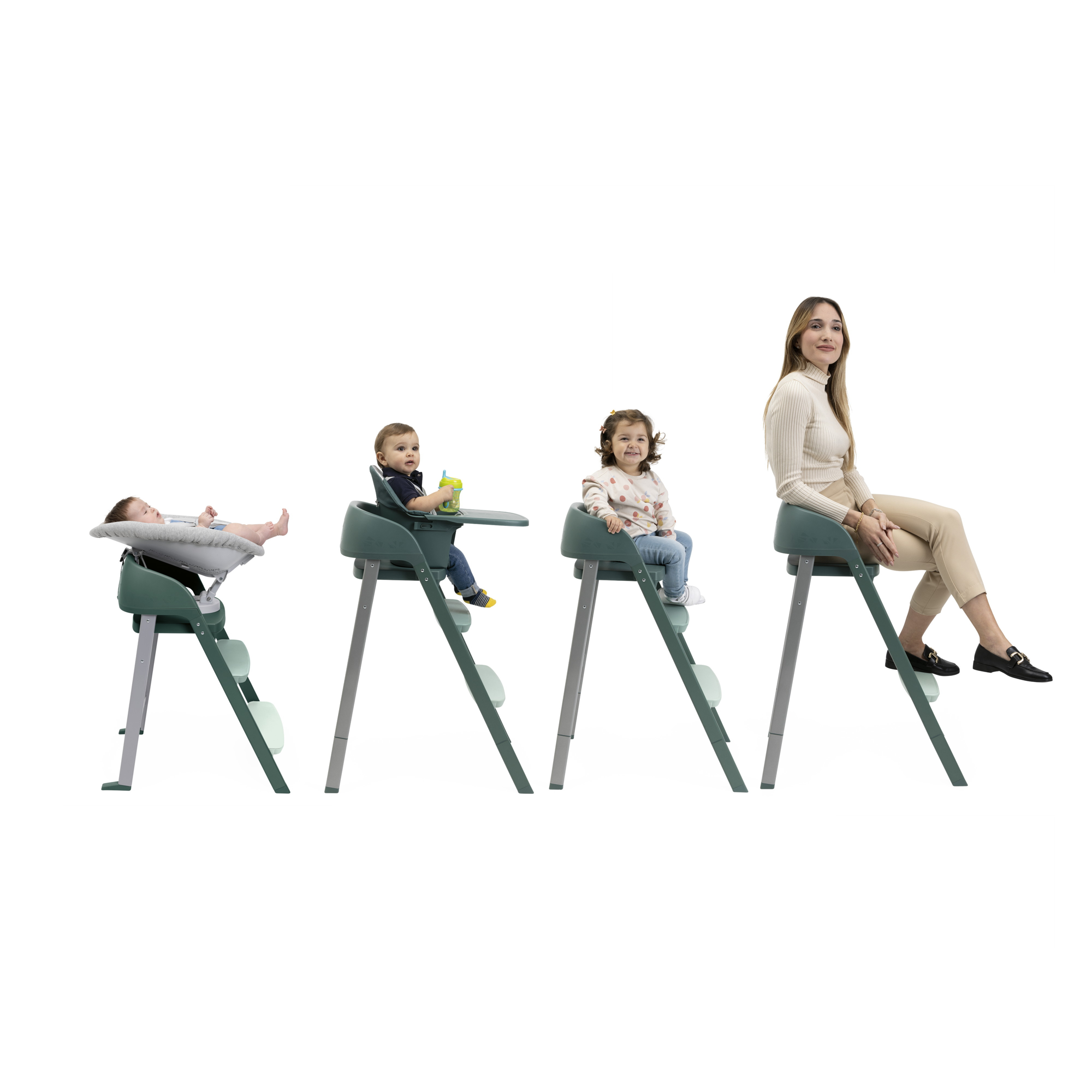 Стульчик для кормления Chicco Crescendo Up 3-в-1 зеленый зеленый - фото 20
