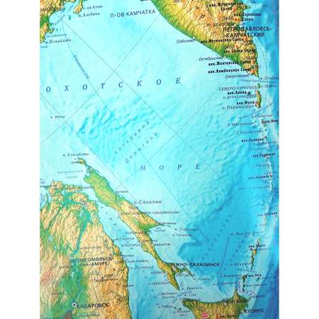 Карта настенная Атлас Принт Россия физическая 1.0x0.7 м