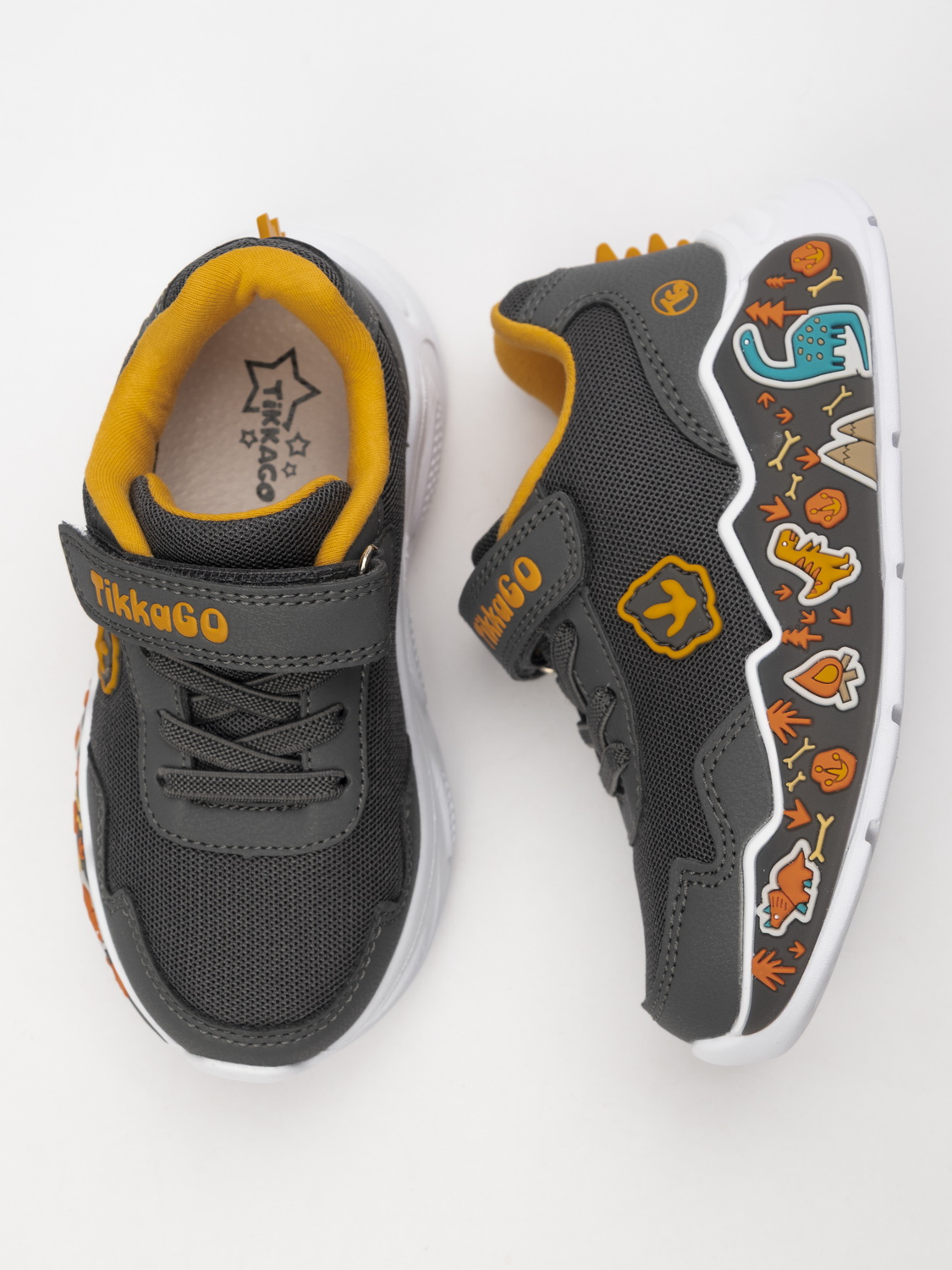 Кроссовки TikkaGo 1D10_41204_grey-orange - фото 3