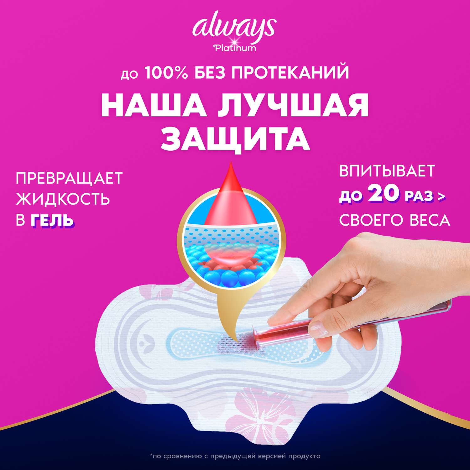 Прокладки гигиенические ALWAYS Platinum Ночные 4 размер 12шт - фото 2