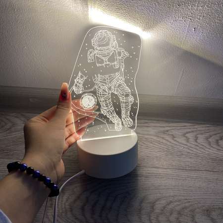 Светильник MINI-TOYS Космонавт в открытом космосе LED RGB