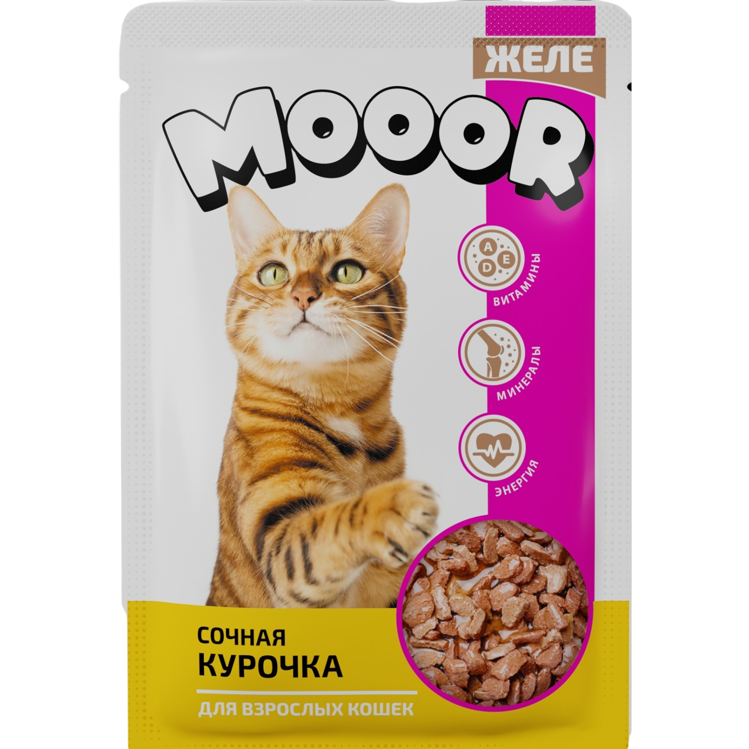 Корм для кошек консервированный Mooor желе с курицей 75г - фото 1