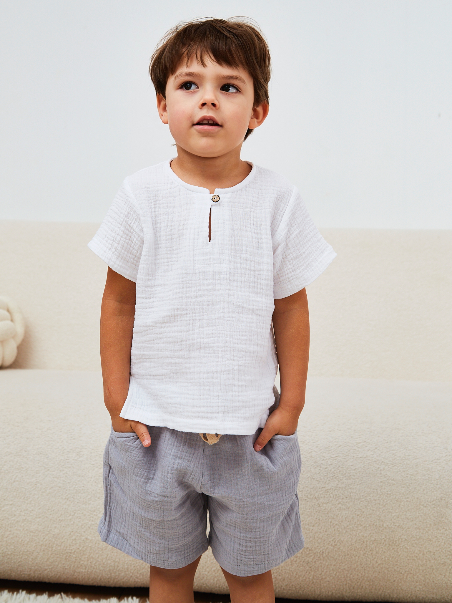 Рубашка MOUN футболка_муслин_белая - фото 18