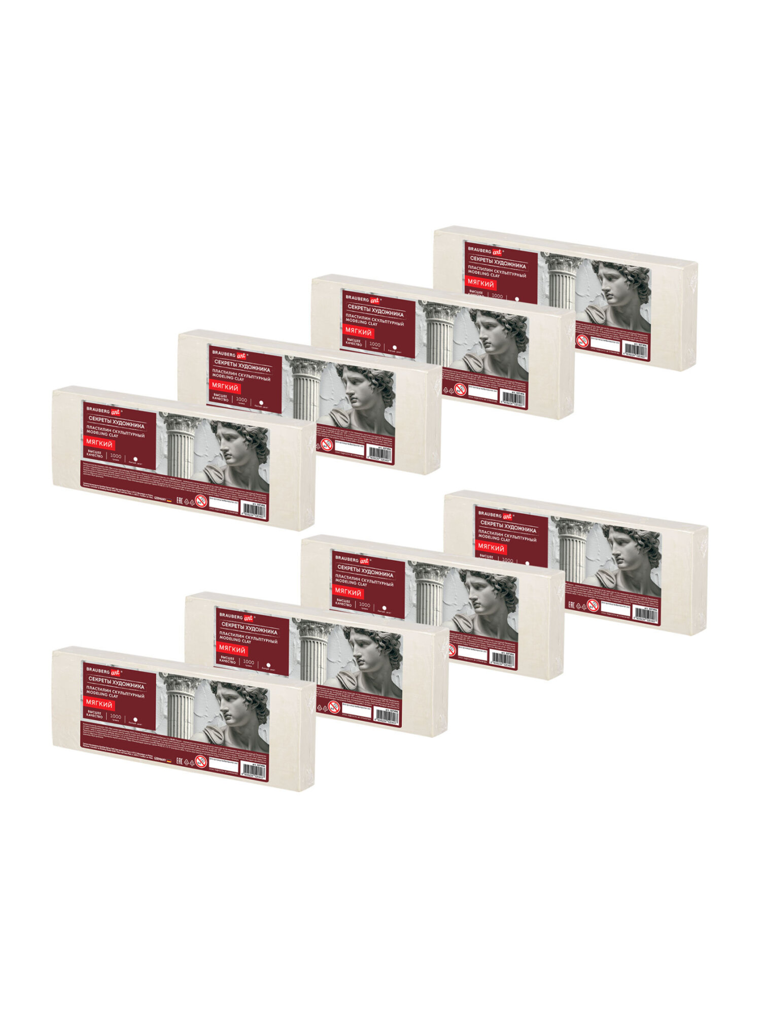 Пластилин Brauberg белый - фото 2