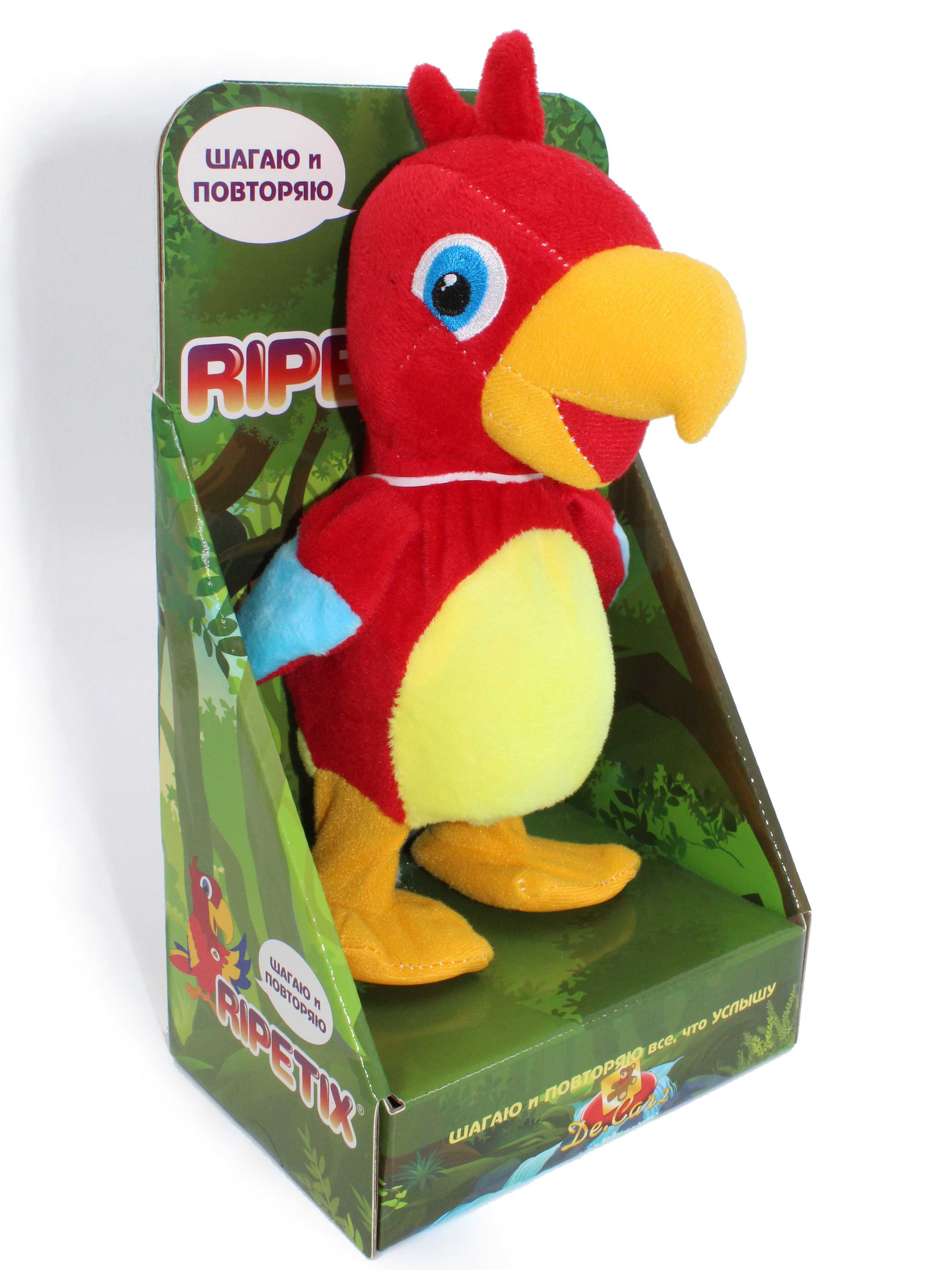 Мягкая игрушка RIPETIX попугай Шагаю и повторяю - фото 1