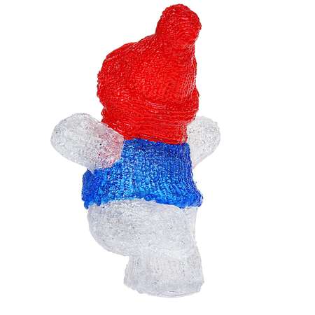 Светодиодная Luazon фигура «Снеговик-фигурист» 20 × 29 × 17 см акрил 24 LED 220 В свечение белое