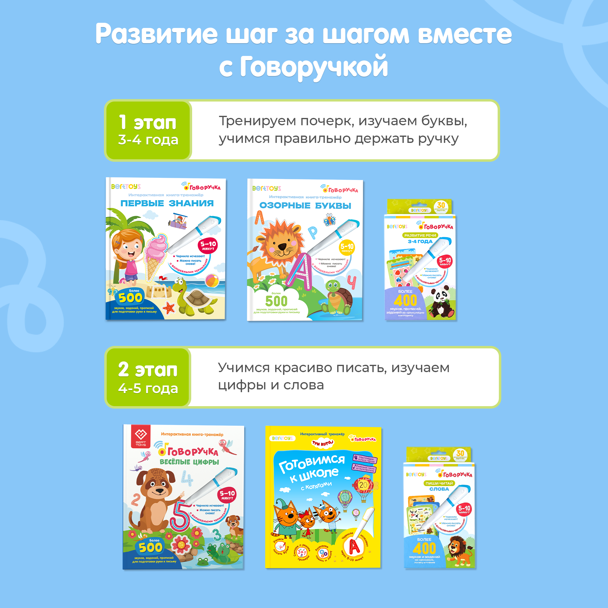Интерактивная книга-тренажер BertToys Весёлые цифры - фото 10