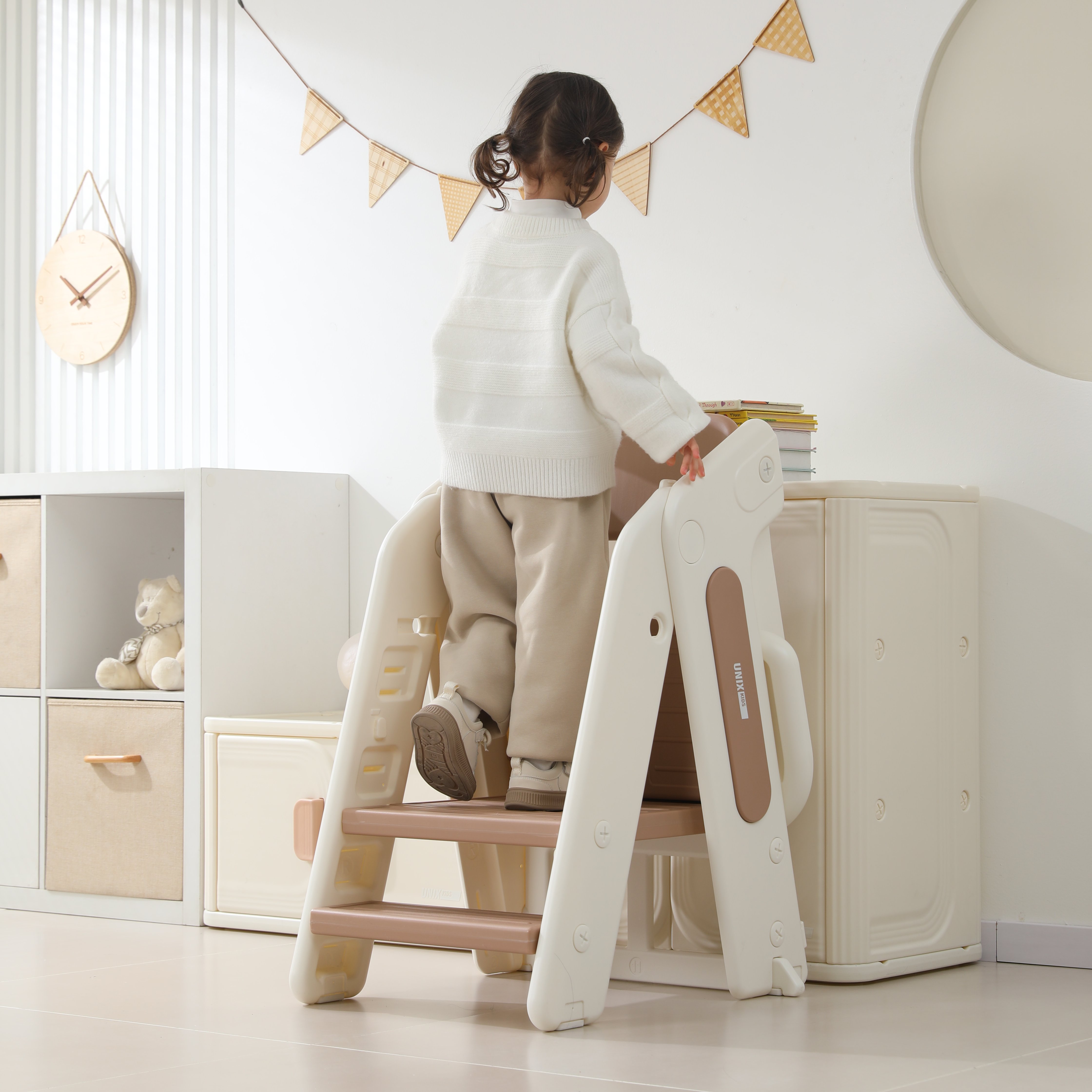 Стульчик для кормления UNIX Kids 3 steps Cocoa бежевый - фото 12