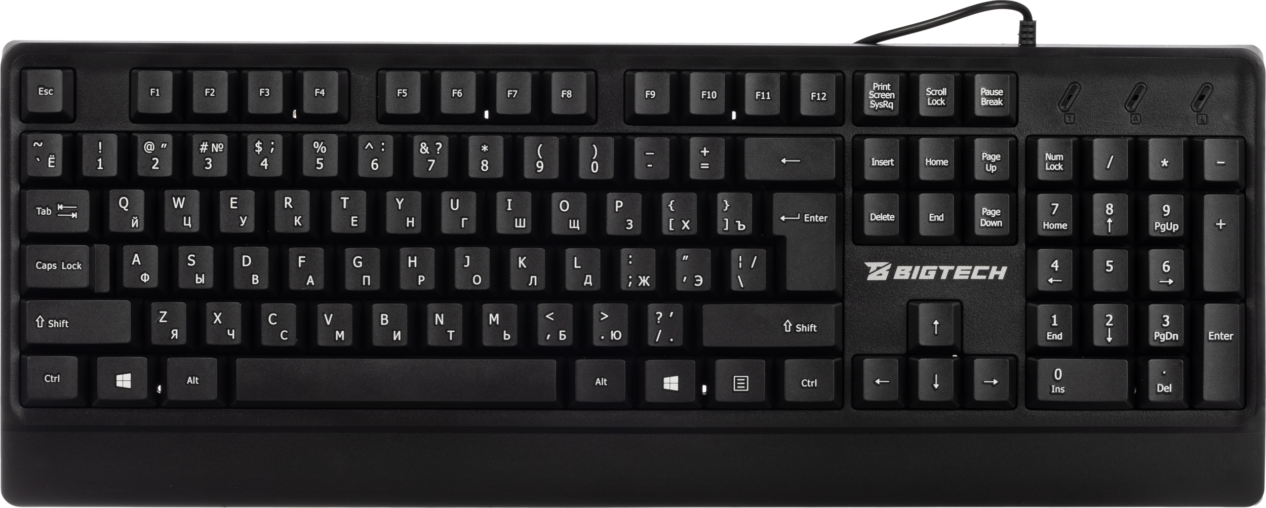 Клавиатура C-KB3031 черная, USB, 104кн BT-JKB-002/C-KB3031 - фото 1